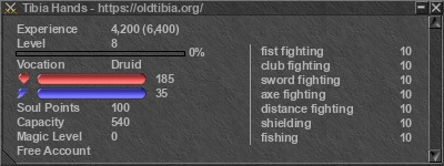 Signature for player Tibia Hands